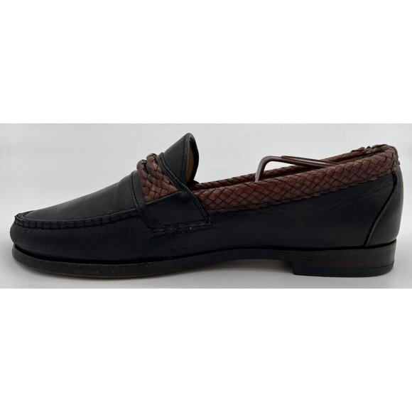 Allen Edmonds Braided Newcomb Black Leather Loafers Dress Shoes Mens Size 9.5D main image 4